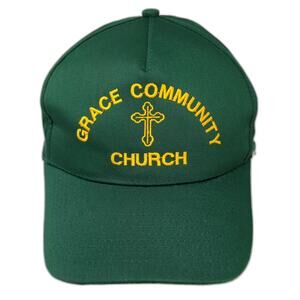 Nissun Cap 5 Panel Green Yellow OS Grace Community Church Cross Strapback Hat
